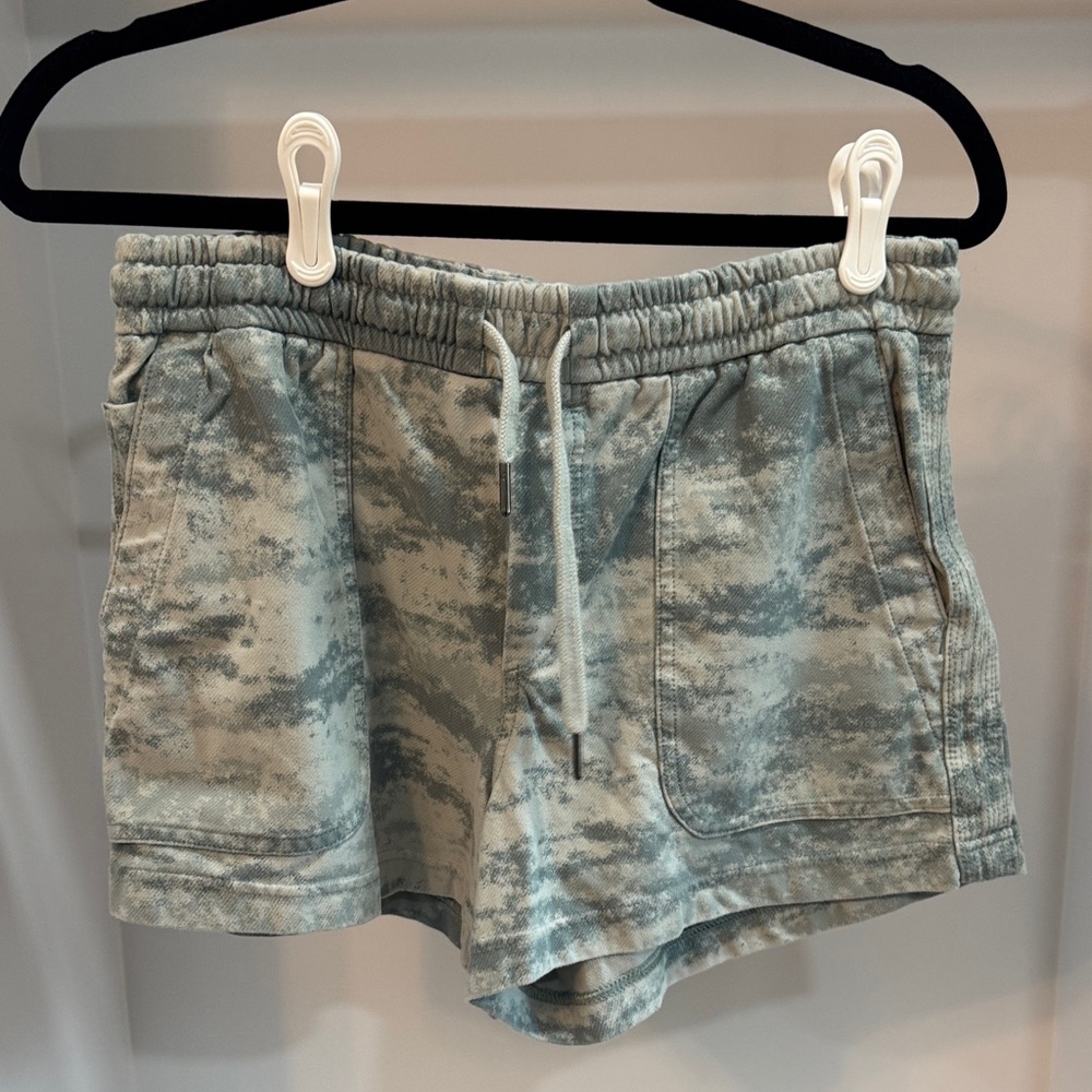 Athleta Blue Tie-Dye Athletic Shorts